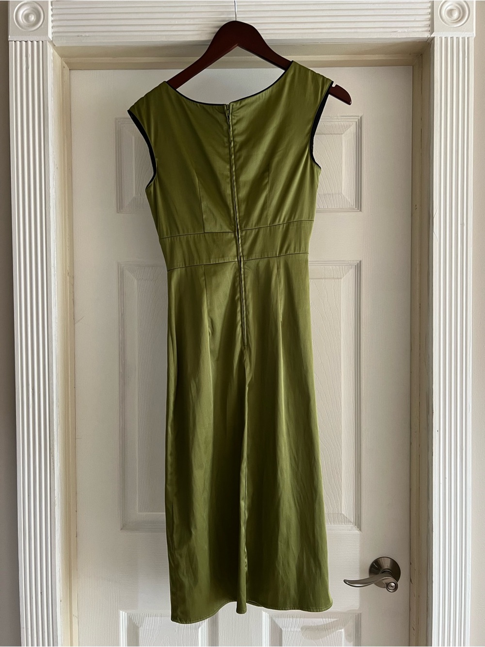 Stop Staring Green Timeless Satin Bow Dress - Picture 5 of 13